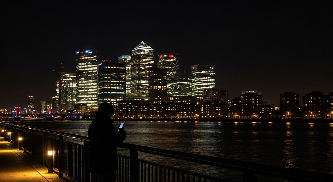  Billions pass through London’s financial towers each night, far beyond the visibility of the people their decisions affect.  